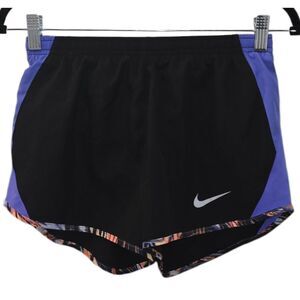 Nike Shorts Womens XS Black & Purple Tempo‎ Dri-Fit Running Drawstring 3"
